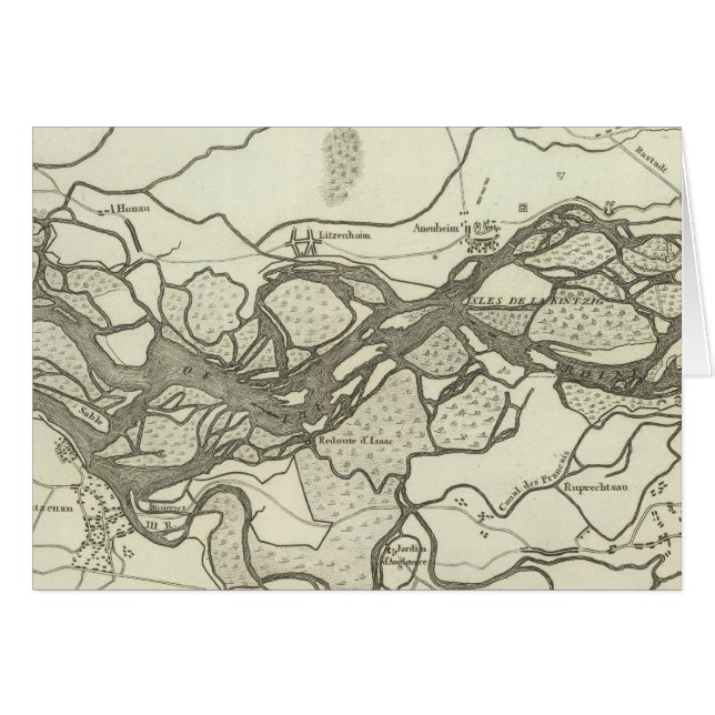 Karte des Rheinkurses (Vorderseite (Horizontal))