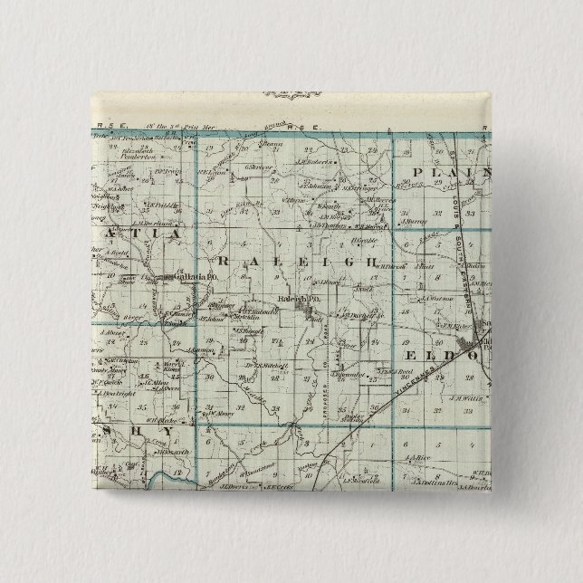 Karte des Saline-Landkreises Button (Vorderseite)