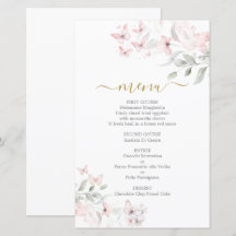 Karte des Schmetterlingsmenüs