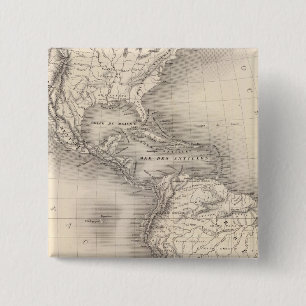 Karte des spanischen Imperiums in Amerika Button