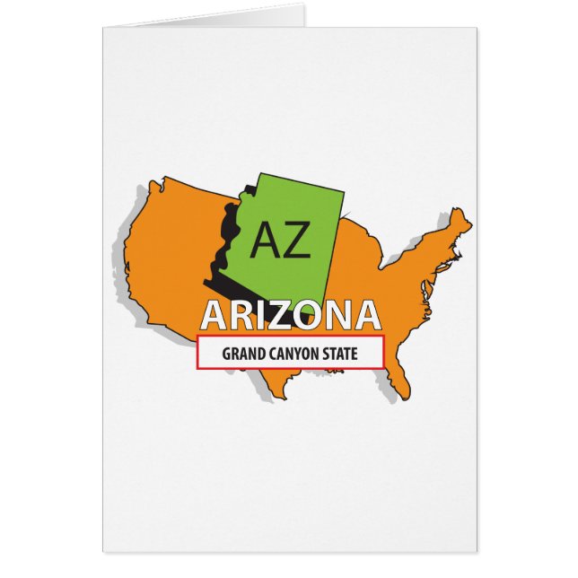 Karte des Staat Arizona (Vorne)