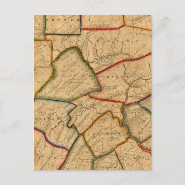 Karte des Staat Pennsylvania (Vorderseite)