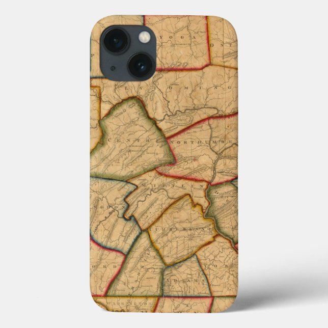Karte des Staat Pennsylvania Case-Mate iPhone Hülle (Rückseite)