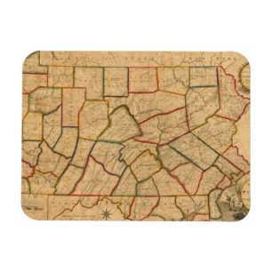 Karte des Staat Pennsylvania Magnet