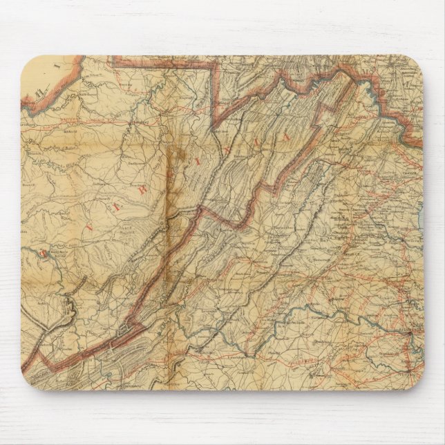 Karte des Staat Virginia Mousepad (Vorne)