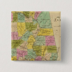 Karte des Staat von Alabama Button