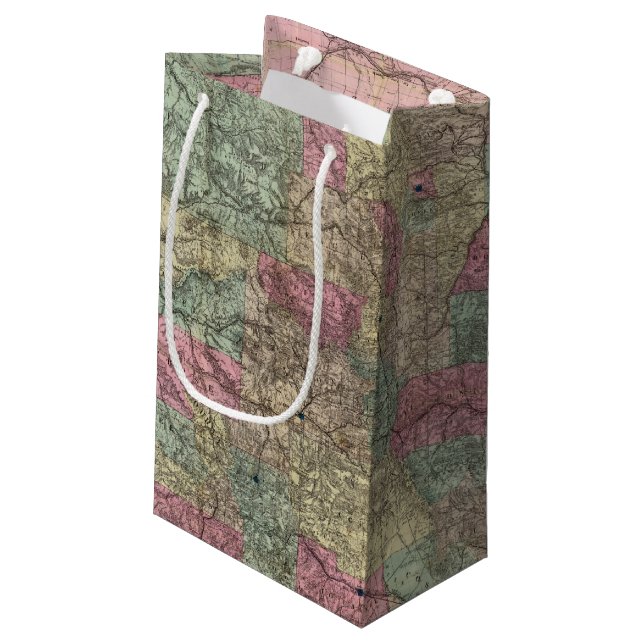 Karte des Staat von Colorado Kleine Geschenktüte (Rückseite Schrägansicht)