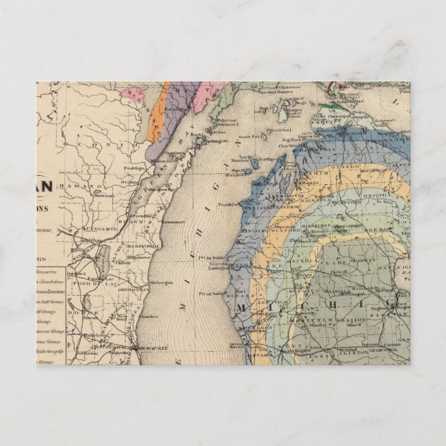 Karte des Staat von Michigan (Vorderseite)