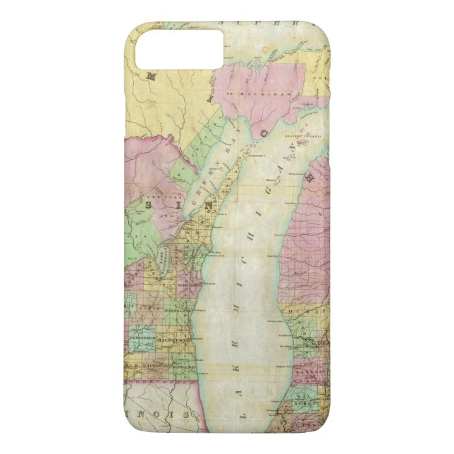 Karte des Staat von Michigan Case-Mate iPhone Hülle (Rückseite)