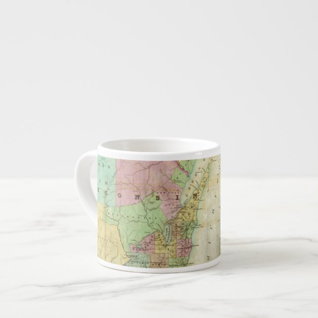 Karte des Staat von Michigan Espressotasse (Vorderseite Links)