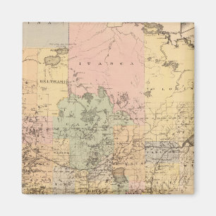 Karte des Staat von Minnesota, 1874 Magnet