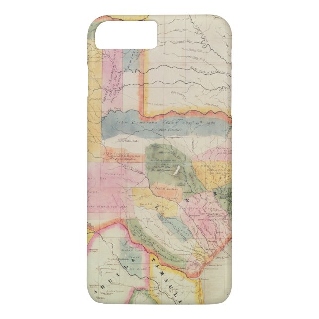 Karte des Staat von Texas | 1835 Case-Mate iPhone Hülle (Rückseite)