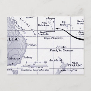 Karte des Südpazifik