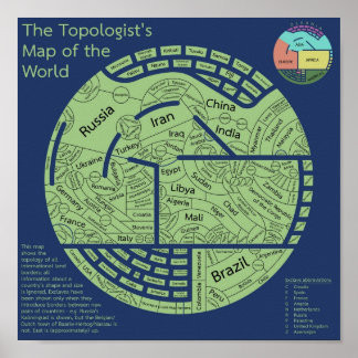 Karte des Superkontinents Pangaea Poster