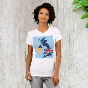Karte des T - Shirt der Briten