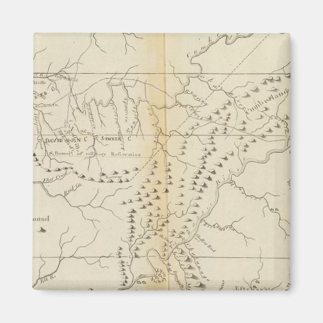 Karte des Tennessees Magnet (Vorne)