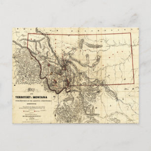Karte des Territoriums Montana (1865)