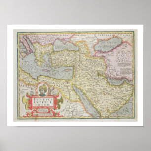 Karte des türkischen Reiches, vom Mercator 'Atla Poster