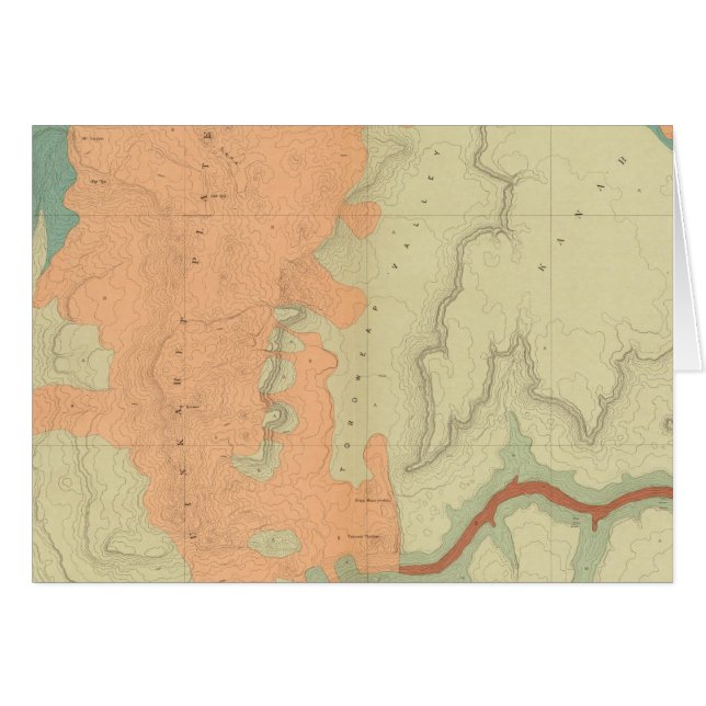 Karte des Uinkaret Plateaus Süd Hälfte (Vorderseite (Horizontal))