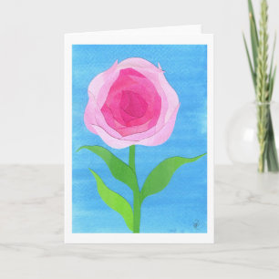 Karte des Valentines Tages- rosa Rose