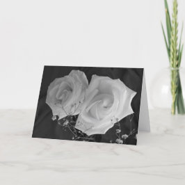 Karte des Valentines Tages- weiße Rosen
