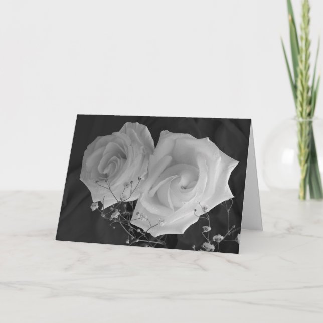 Karte des Valentines Tages- weiße Rosen (Vorderseite)