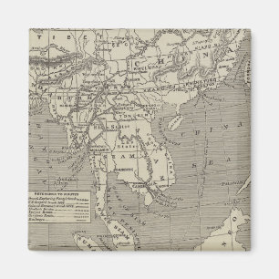 Karte des vorgeschlagenen Weges zur China von Magnet