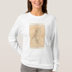 Karte des Washoe Bezirkes, der Minenansprüche T-Shirt