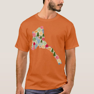 Karte des Weihnachtsjungen T-Shirt