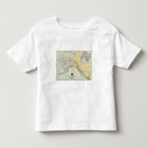 Karte des weißen Durchlaufs u. des Yukonweges und Kleinkind T-shirt