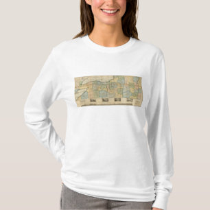 Karte des Western-Teils des Staat von New York T-Shirt