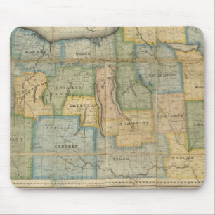 Karte des Westerns des Staat von New York Mousepad