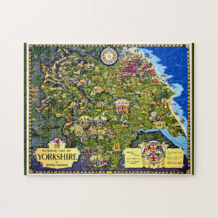 Karte des Yorkshire Puzzle