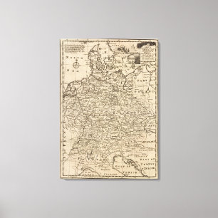 Karte Deutschlands Leinwanddruck