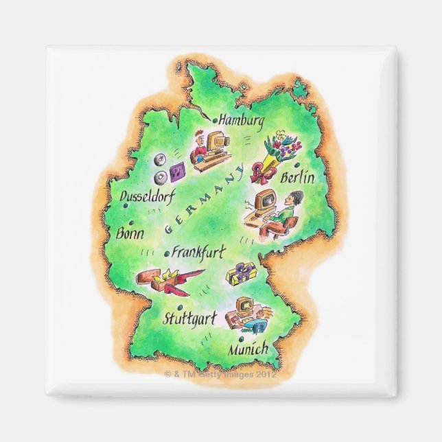 Karte Deutschlands Magnet (Vorne)
