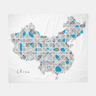 Karte diamant-Art-Grafik der China- der Kristall Fleecedecke