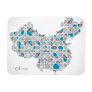 Karte diamant-Art-Grafik der China-  der Kristall Magnet
