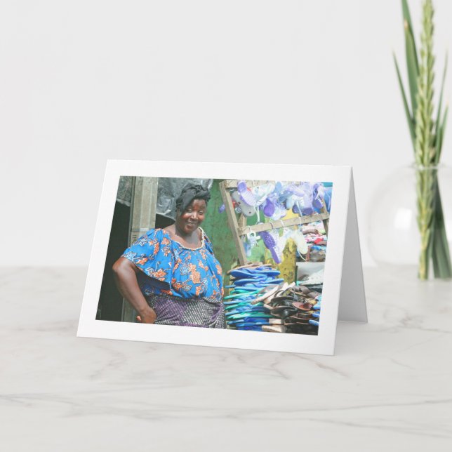 Karte, "die Abidjan-Schuh-Dame " Karte (Vorderseite)