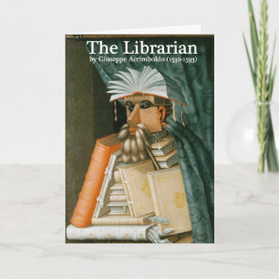 Karte: Die Bibliothekarin Feiertagskarte