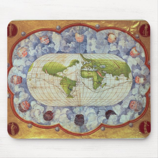 Karte, die Magellans Weltreise verfolgt Mousepad (Vorne)