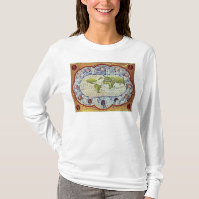 Karte, die Magellans Weltreise verfolgt T-Shirt (Vorderseite)
