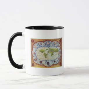 Karte, die Magellans Weltreise verfolgt Tasse
