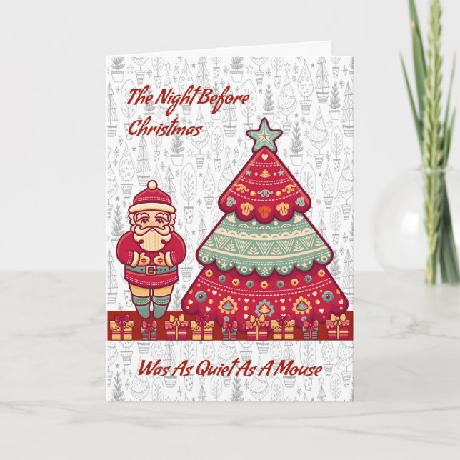 Karte, die Nacht vor Weihnachten (Vorderseite)