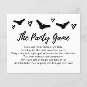 KARTE Drop your panties game, Brautparty