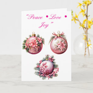 Karte Elegant Rosa Weihnachtskarte Sammlung