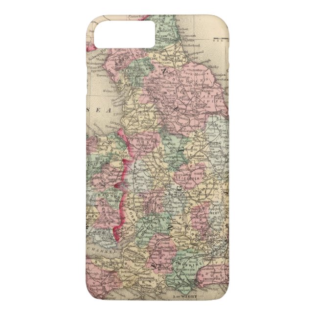 Karte Englands, Wales durch Mitchell Case-Mate iPhone Hülle (Rückseite)