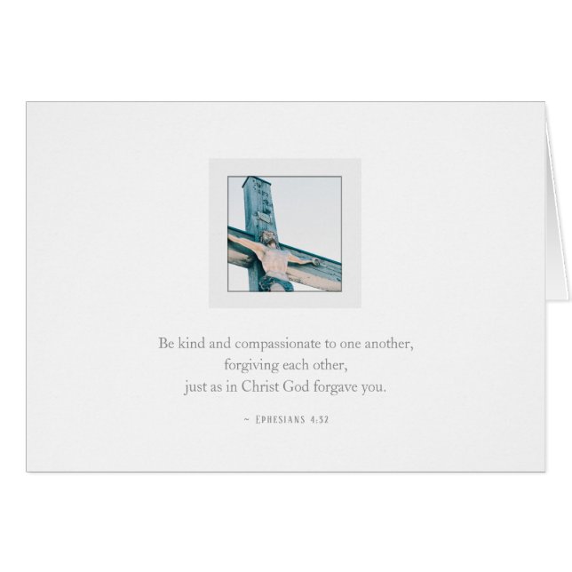 Karte Ephesians 4:32 Verse Jesus Elegant Editable (Vorderseite (Horizontal))