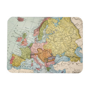 KARTE: EUROPA, 1885 MAGNET