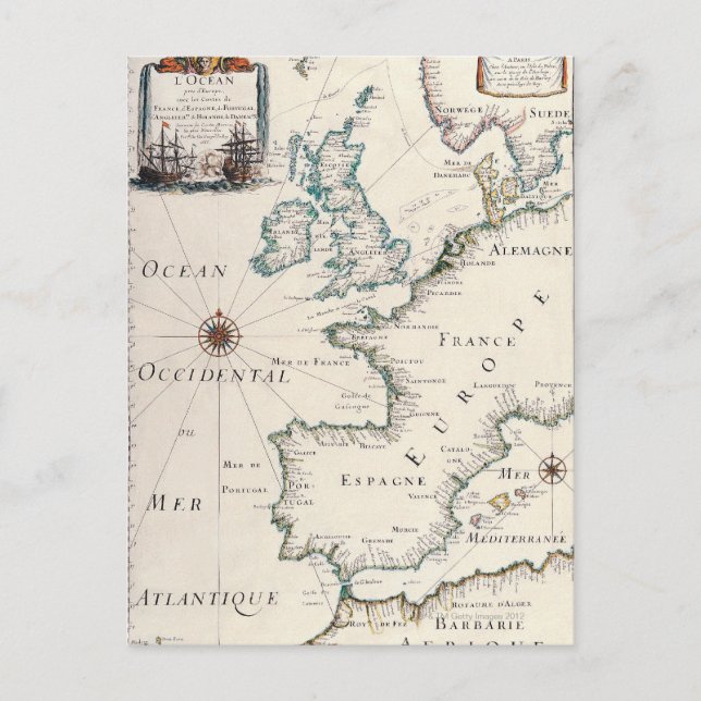 Karte Europas (Vorderseite)