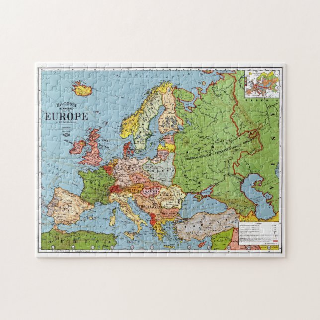 Karte Europas (Horizontal)
